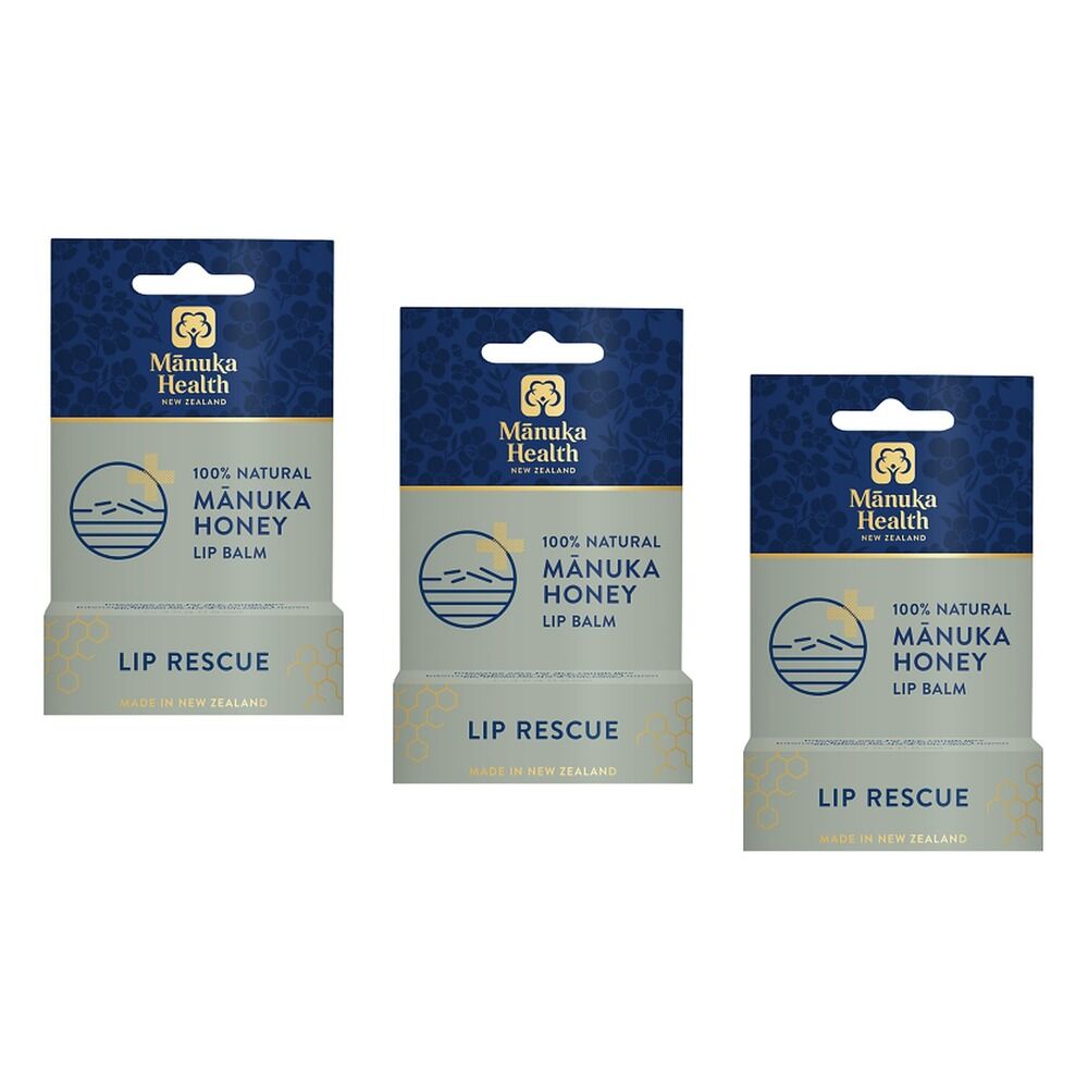 Manuka Health Manuka Honey Lip Balm 4.5g Pack of 3