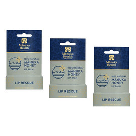 Manuka Health Manuka Honey Lip Balm 4.5g Pack of 3
