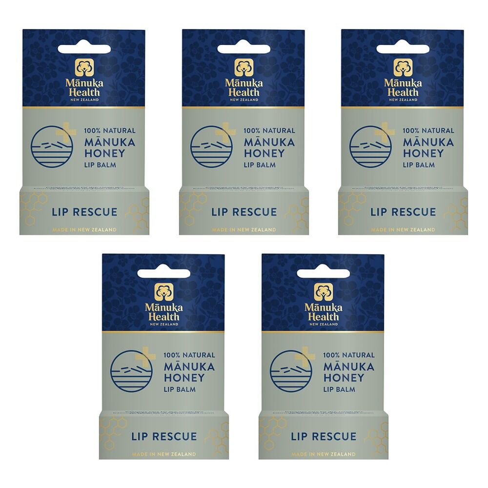 Manuka Health Manuka Honey Lip Balm 4.5g Pack of 5