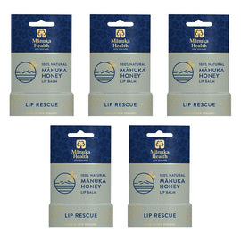 Manuka Health Manuka Honey Lip Balm 4.5g Pack of 5