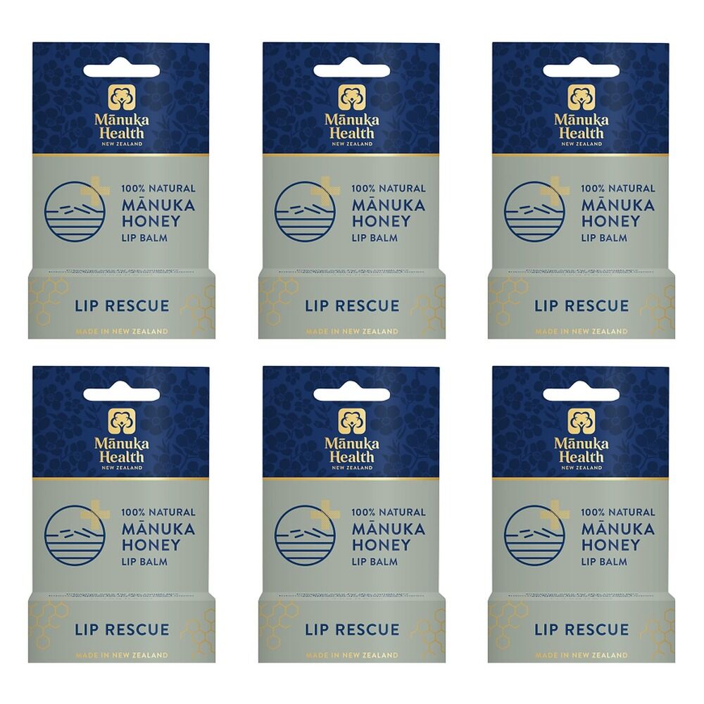 Manuka Health Manuka Honey Lip Balm 4.5g Pack of 6