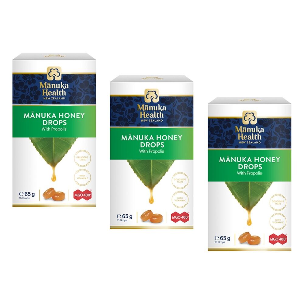 Manuka Health Manuka Honey Drops with Propolis 65g Pack of 3