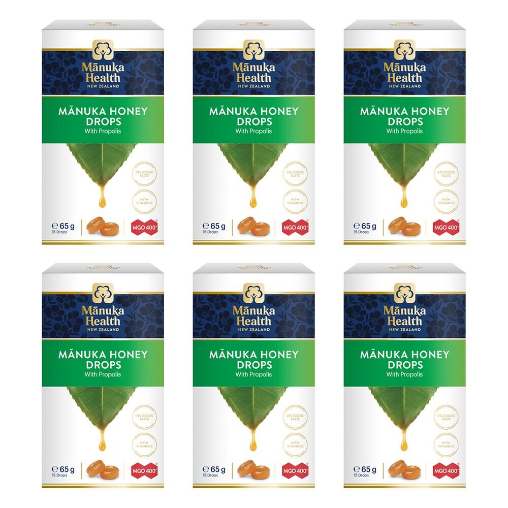 Manuka Health Manuka Honey Drops with Propolis 65g Pack of 6