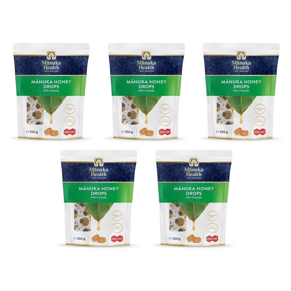 Manuka Health Manuka Honey Drops with Propolis 250g Pack of 5