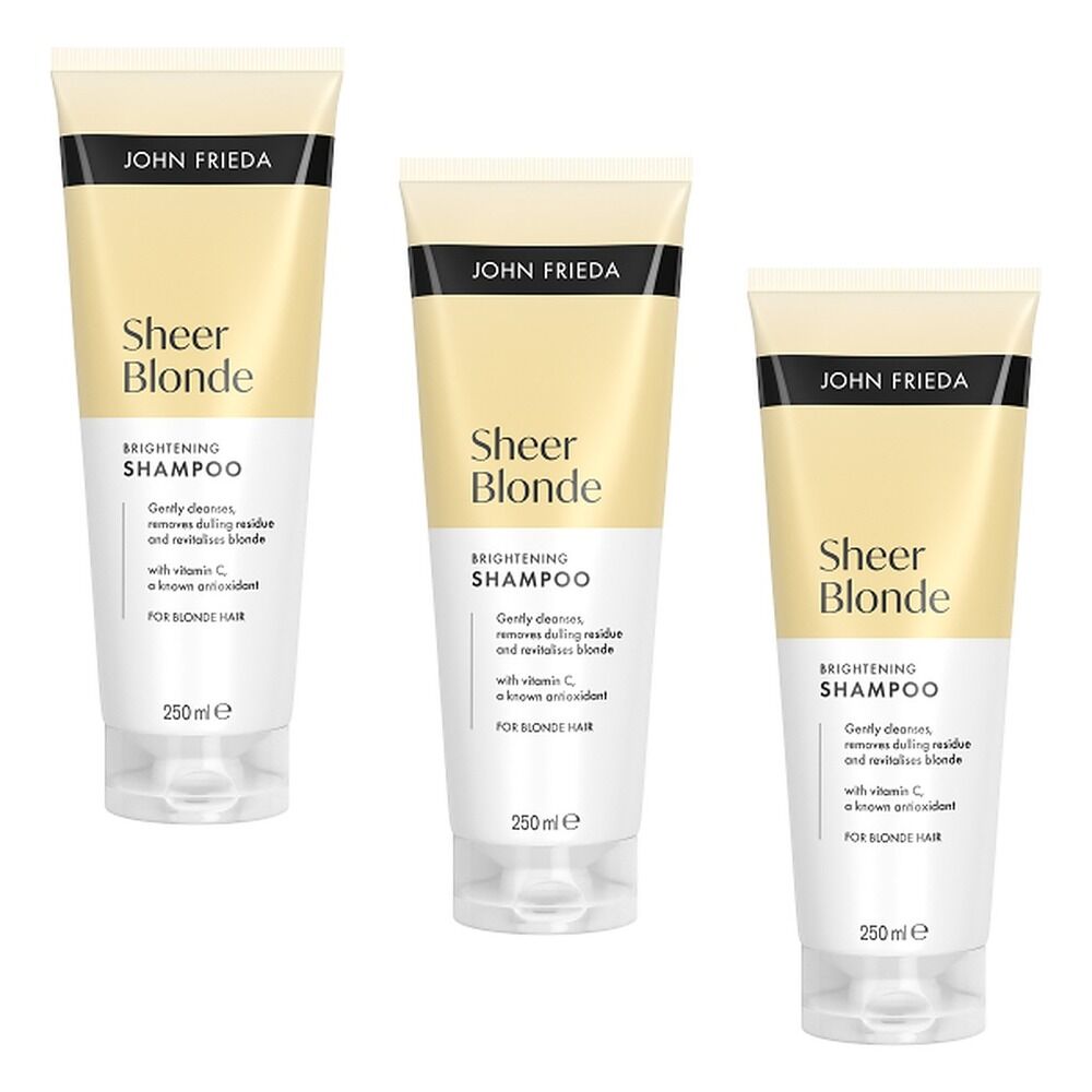 John Frieda Sheer Blonde Brightening Shampoo 250mL Pack of 3