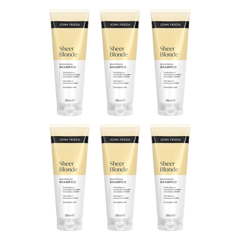 John Frieda Sheer Blonde Brightening Shampoo 250mL Pack of 6