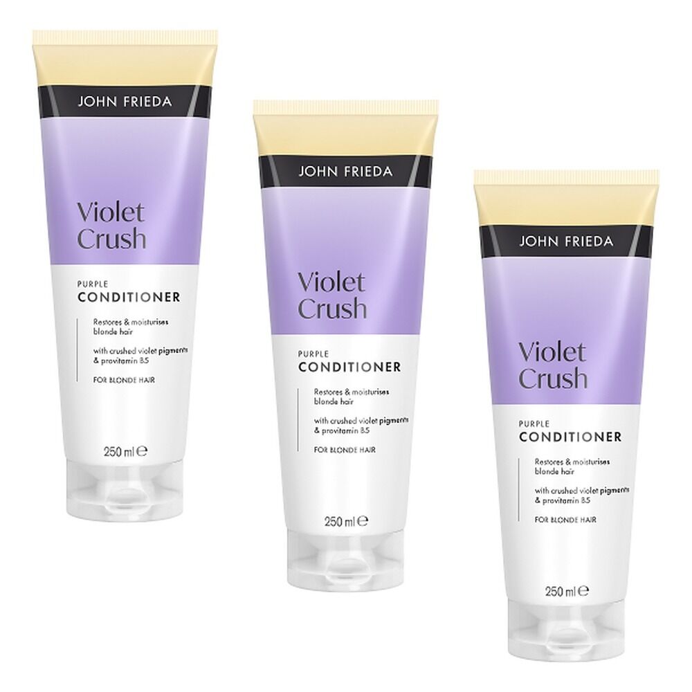 John Frieda Violet Crush Purple Conditioner 250mL Pack of 3
