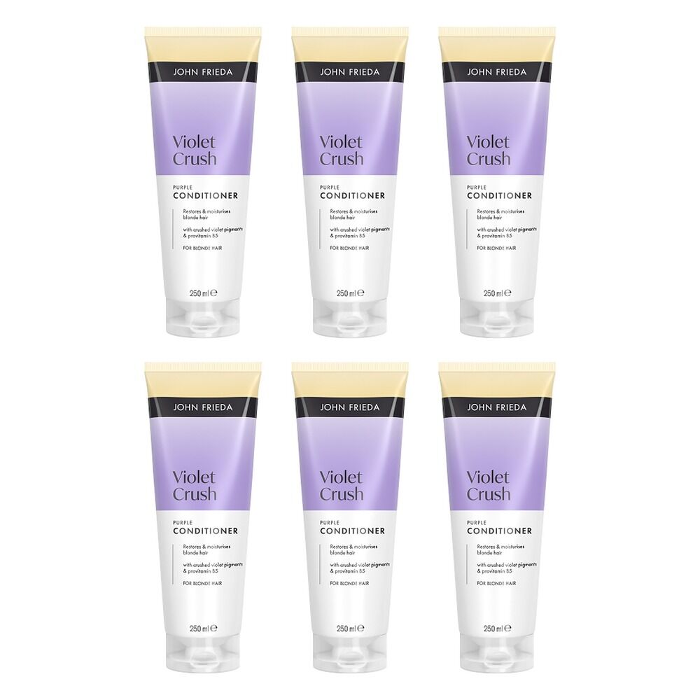 John Frieda Violet Crush Purple Conditioner 250mL Pack of 6