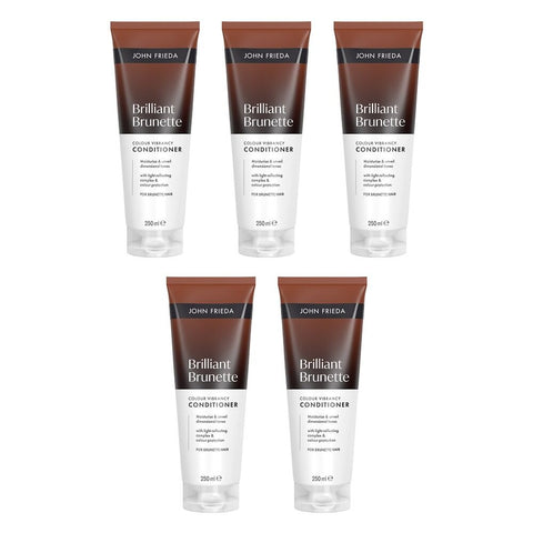 John Frieda Brilliant Brunette Conditioner 250mL Pack of 5