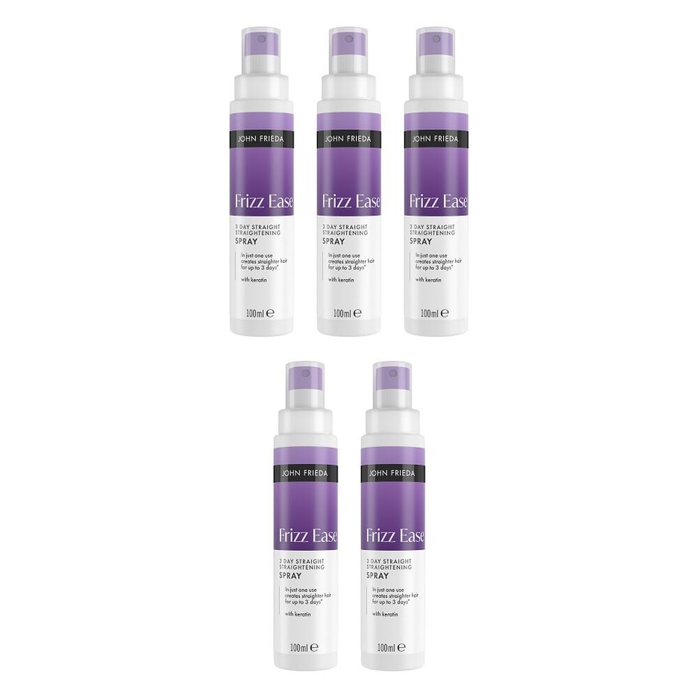 John Frieda Frizz Ease 3 Day Straight Straightening Spray 100mL Pack of 5