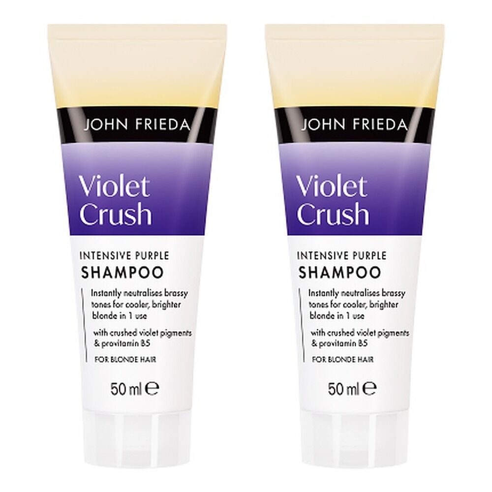 John Frieda Violet Crush Intensive Purple Shampoo 50mL Pack of 2