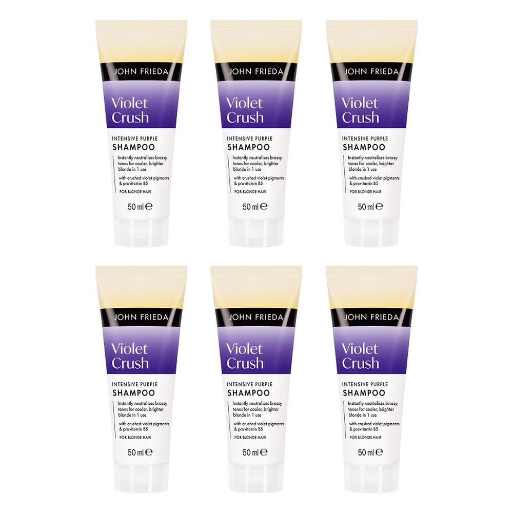 John Frieda Violet Crush Intensive Purple Shampoo 50mL Pack of 6