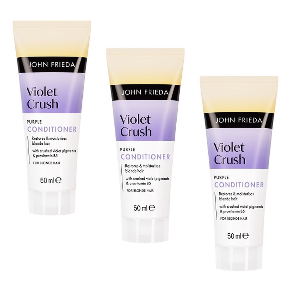 John Frieda Violet Crush Purple Conditioner 50mL Pack of 3
