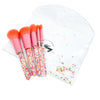 Oh Flossy Childrens Kids Sprinkle 5 Piece Makeup Brush Set with Carry Case