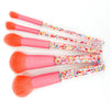 Oh Flossy Childrens Kids Sprinkle 5 Piece Makeup Brush Set with Carry Case