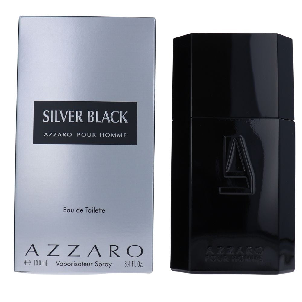 Azzaro Silver Black Eau De Toilette EDT 100ml Luxury Fragrance For Men