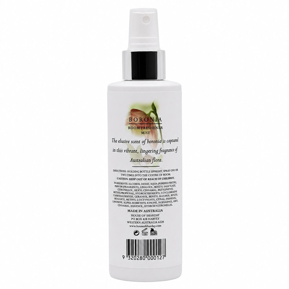 Sharday Boronia Room Spray 2 x 200ml Australian Floral Home Fragrance