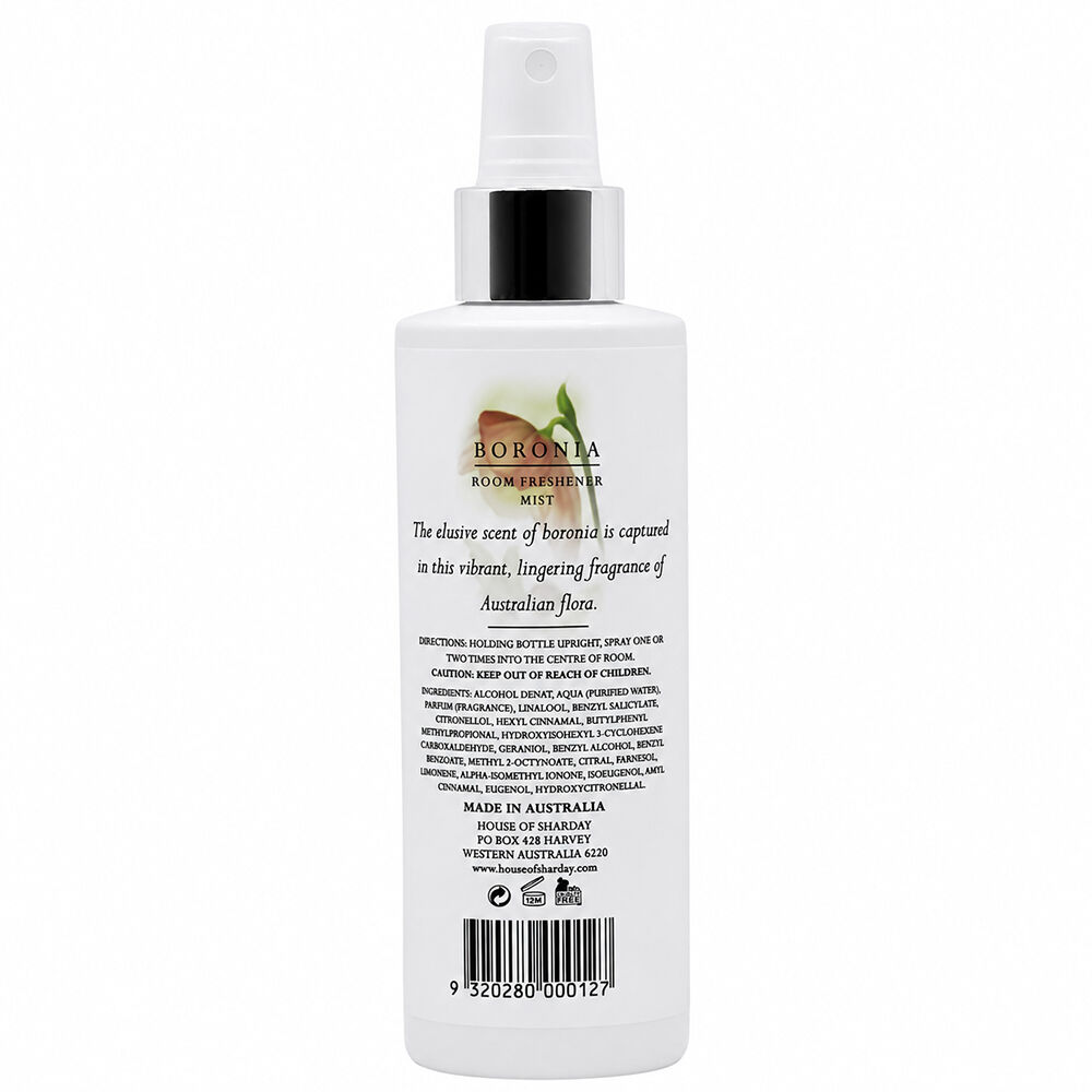 Sharday Boronia Room Spray 2 x 200ml Australian Floral Home Fragrance