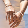 Culturesse Anouk Freshwater Pearl Dual Chain Bracelet (Silver)