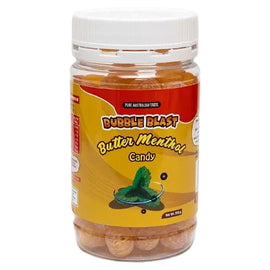 Bubble Blast Butter Menthol Candy Jar 250g Australian Made Soothing Sweets