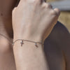 Culturesse Adina Fine Diamante Cross Charm Bracelet (Silver)
