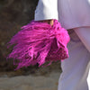 Culturesse Vivant Beaded Ostrich Fur Bag (Vivid Magenta)