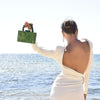 Culturesse Lorena Artsy Resin Clutch (Emerald Green)