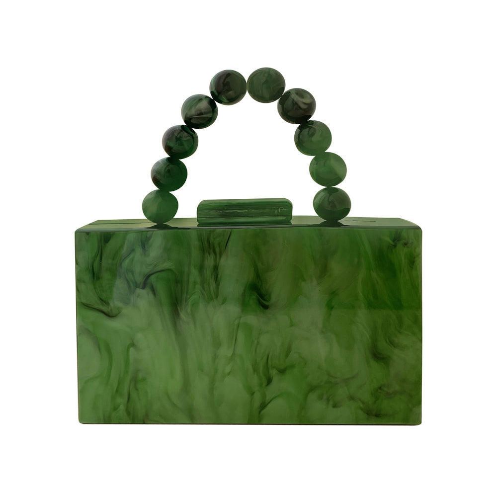 Culturesse Lorena Artsy Resin Clutch (Emerald Green)