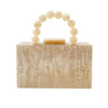 Culturesse Lorena Artsy Resin Clutch (Neutral Shimmer)