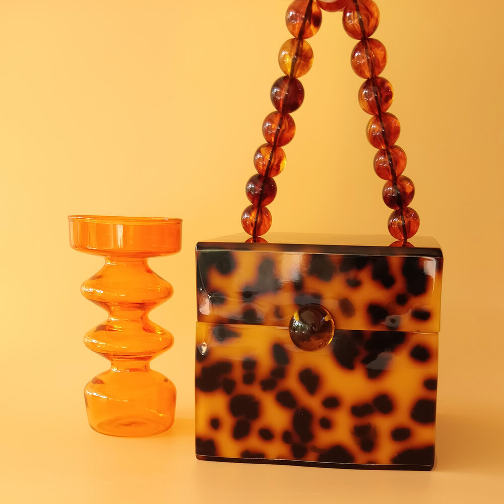 Culturesse Analeah Artsy Resin Cube Bag (Tortoise)