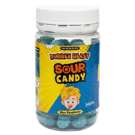 Bubble Blast Sour Blue Raspberry Candy 250g Australian Made Fruity Sweets