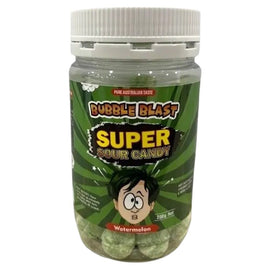 Bubble Blast Super Sour Watermelon Candy 200g Australian Made Lollies