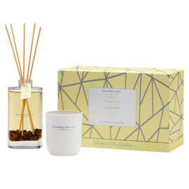 Bramble Bay Diffuser Candle Giftbox Crystal Infusion Collection Vanilla Custard