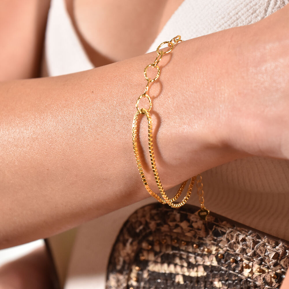 Culturesse Anaelle Fine Double Chain Bracelet