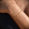 Culturesse Mabel Fine Gold Twin Line Bracelet