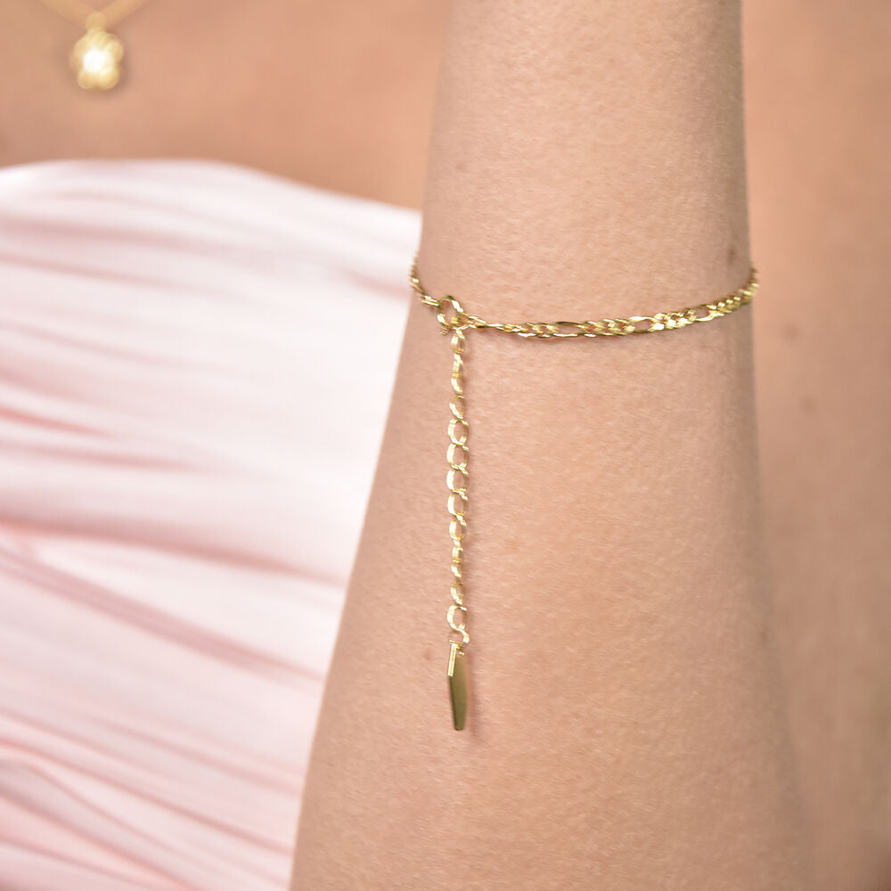 Culturesse Viola Fine Gold Link Chain Bracelet