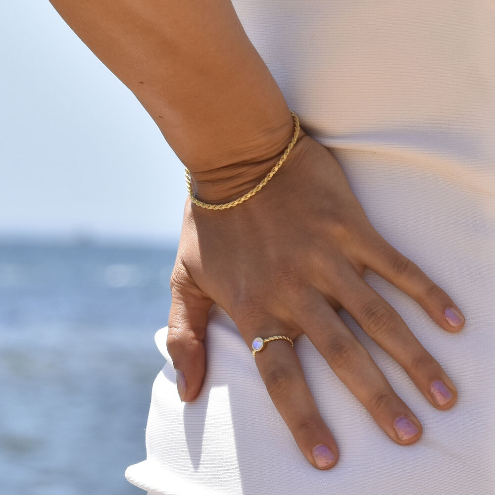 Culturesse Eugenie Gold Vermeil Twisted Bracelet