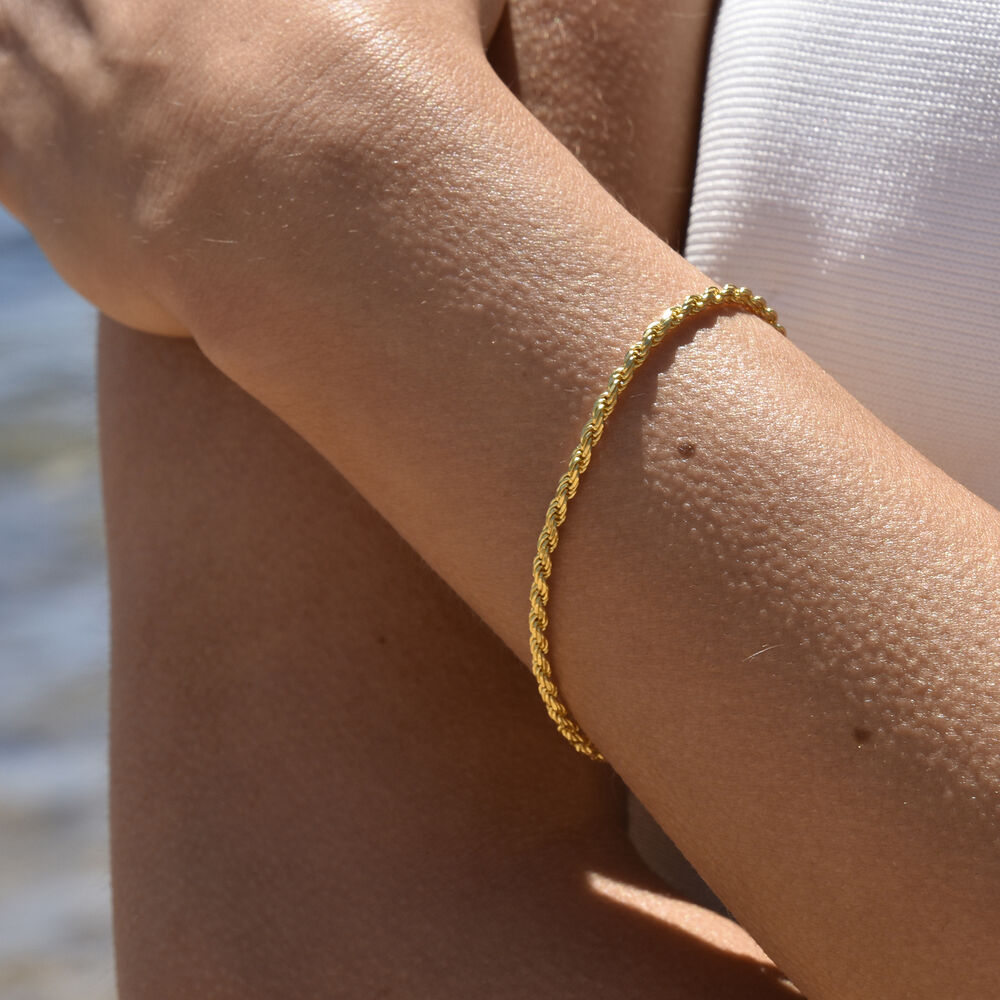 Culturesse Eugenie Gold Vermeil Twisted Bracelet