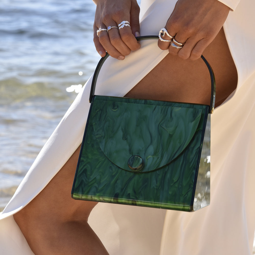 Culturesse Evelina Shape It Resin Bag (Emerald Green)