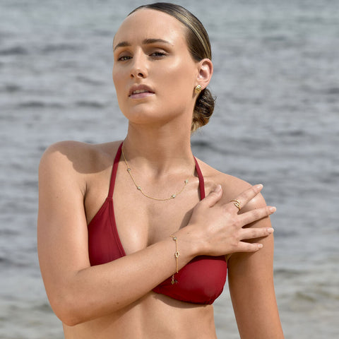 Culturesse Azra Luck Evil Eye Bracelet (Gold)