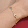 Culturesse Azra Luck Evil Eye Bracelet (Gold)