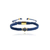 Culturesse Sacha Pave Hamsa Hand Bracelet (Gold Charm Blue String)