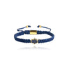 Culturesse Sacha Pave Hamsa Hand Bracelet (Gold Charm Blue String)