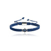 Culturesse Sacha Pave Hamsa Hand Bracelet (Silver Charm Blue String)