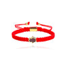 Culturesse Sacha Pave Hamsa Hand Bracelet (Gold Charm Red String)