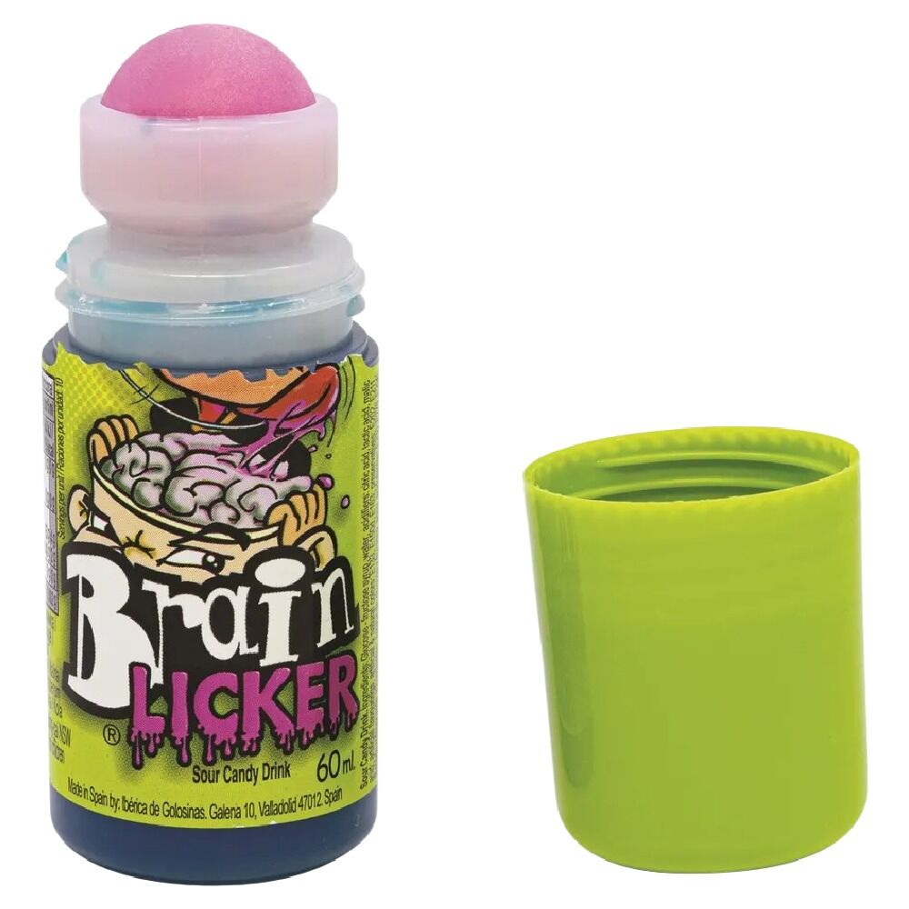 Brain Licker Sour Candy Drink 12 x 60ml Display Box Liquid Roller Sweets