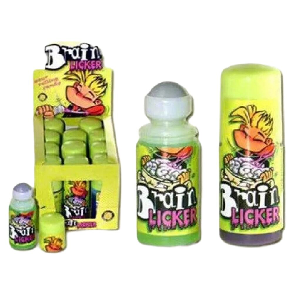 Brain Licker Sour Candy Drink 12 x 60ml Display Box Liquid Roller Sweets