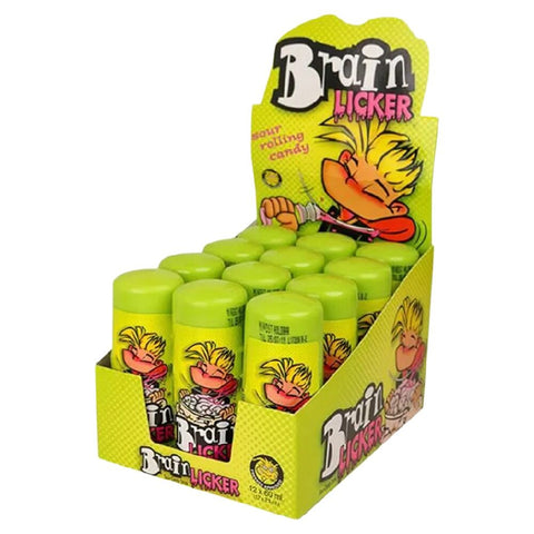 Brain Licker Sour Candy Drink 12 x 60ml Display Box Liquid Roller Sweets