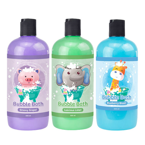 Baby & Me Kids Bubble Bath Set Giraffe Elephant Piggy 500ml