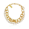 Culturesse Sequoia Artisan 24K Pearl Chain Bracelet